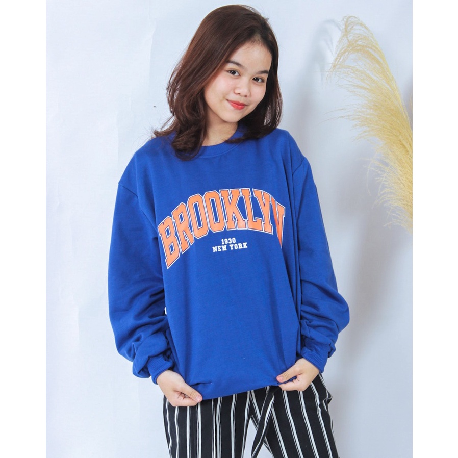 Tokomilkan - Sweater Crewneck Wanita BROOKLYN CREWNECK / Sweater Fleece CEWEK