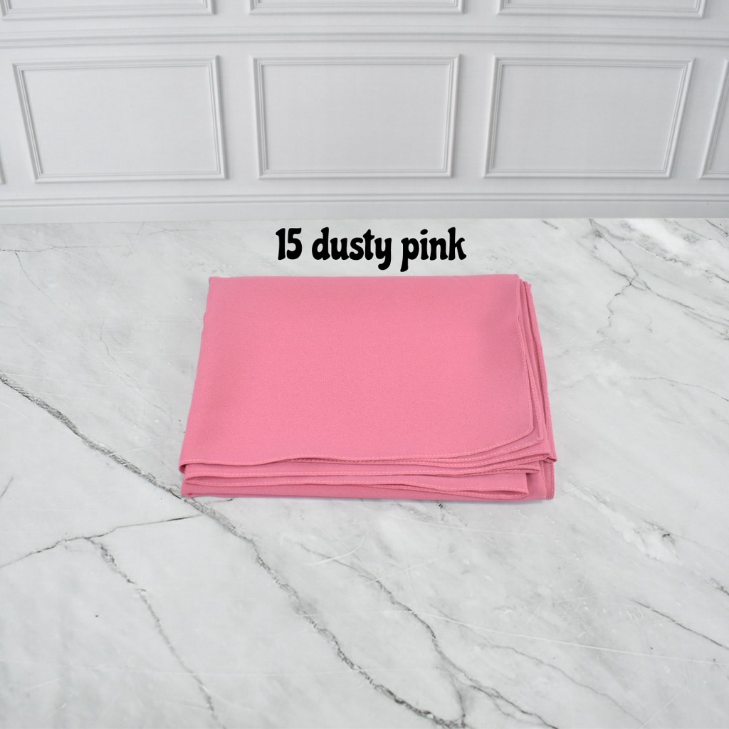 DIAMOND CREPE PASHMINA DIAMOND PREMIUM  JILBAB PASHMINA POLOS KERUDUNG PASHMINA DAIMOND WARNA 1-15 dusty pink