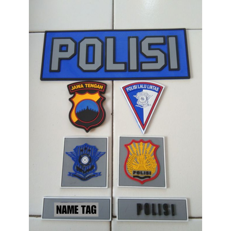 Patch Rubber Emblem Karet 1set