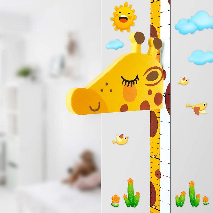 Pengukur Tinggi Badan Anak Magnet Wall Sticker Kids Height Measurement