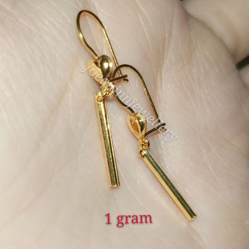 anting gantung emas muda 1 gram