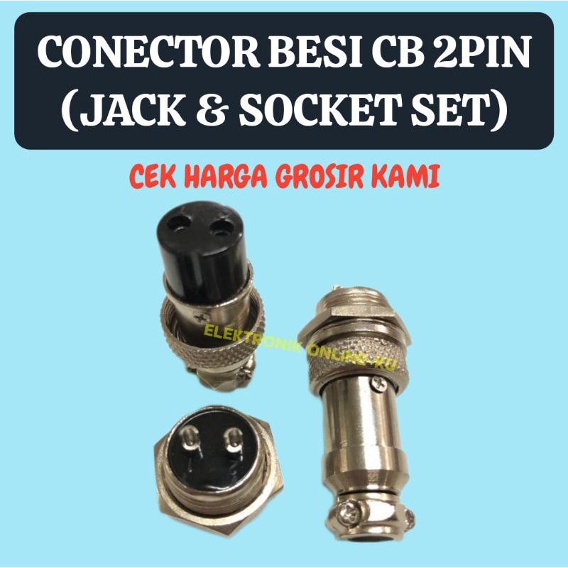 CONECTOR BESI CB 2PIN (JACK &amp; SOCKET SET)