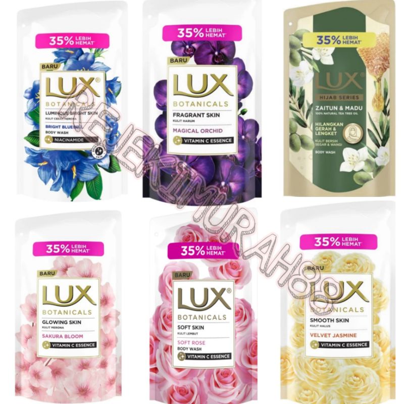 LUX BOTANICALS SABUN MANDI CAIR 825ML VELVET JASMINE/SAKURA BLOOM/HIJAB SERIES 825ML