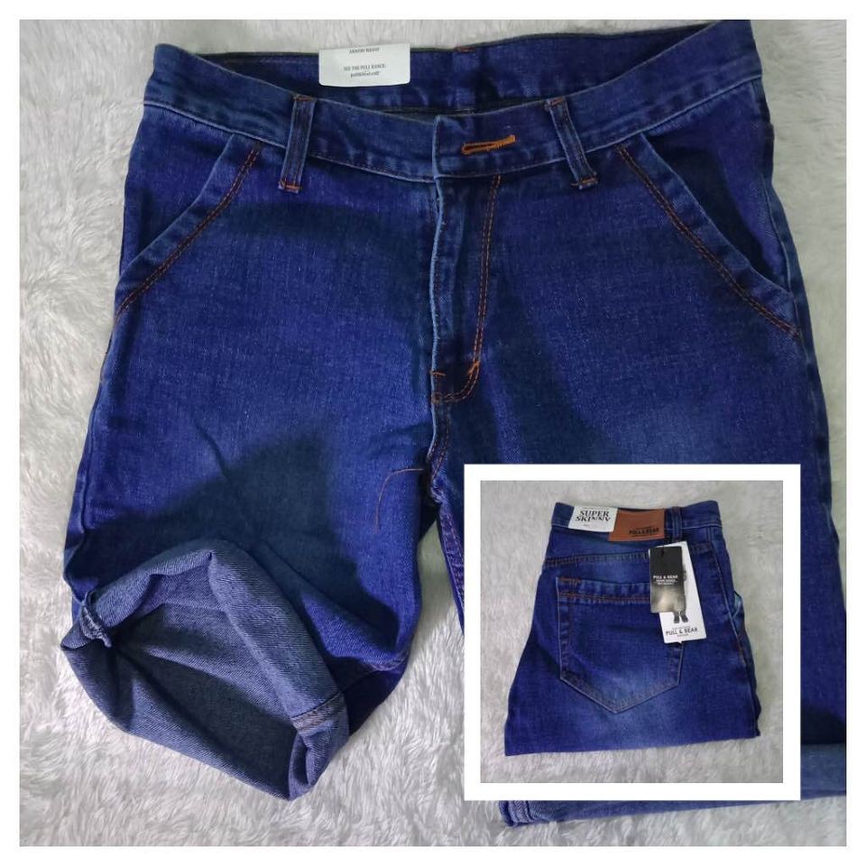 JEANS PENDEK/27-38/KAIN MELAR/JEANS MODERN