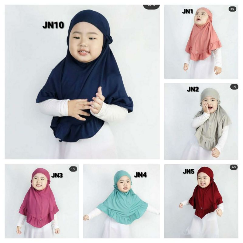 Jilbab anak jersey premium 2-7 tahun