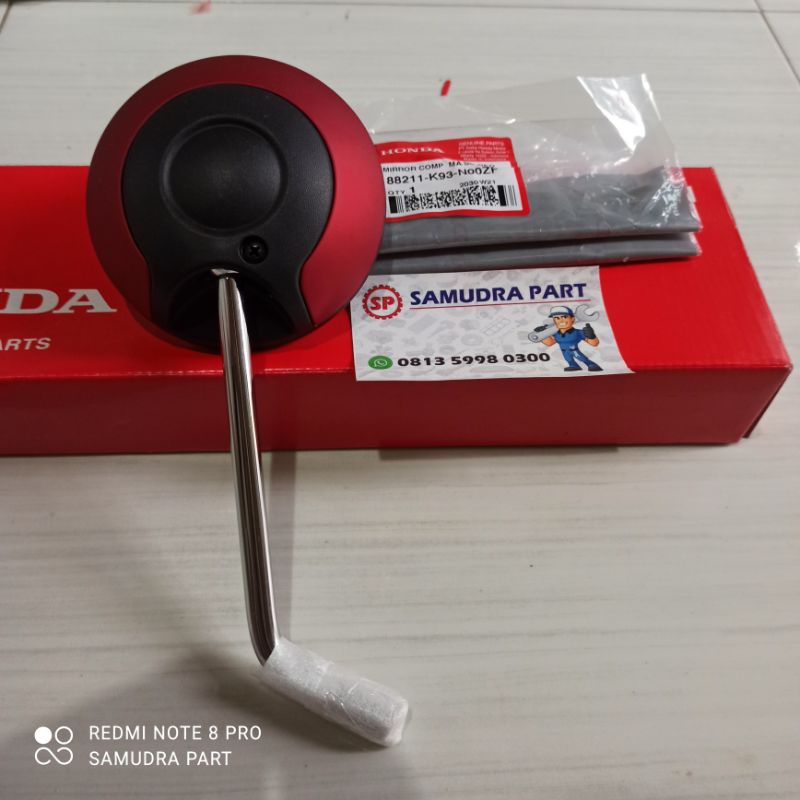 Miror Spion Scoopy Merah doff original 88211K93N00ZF kanan kiri sama