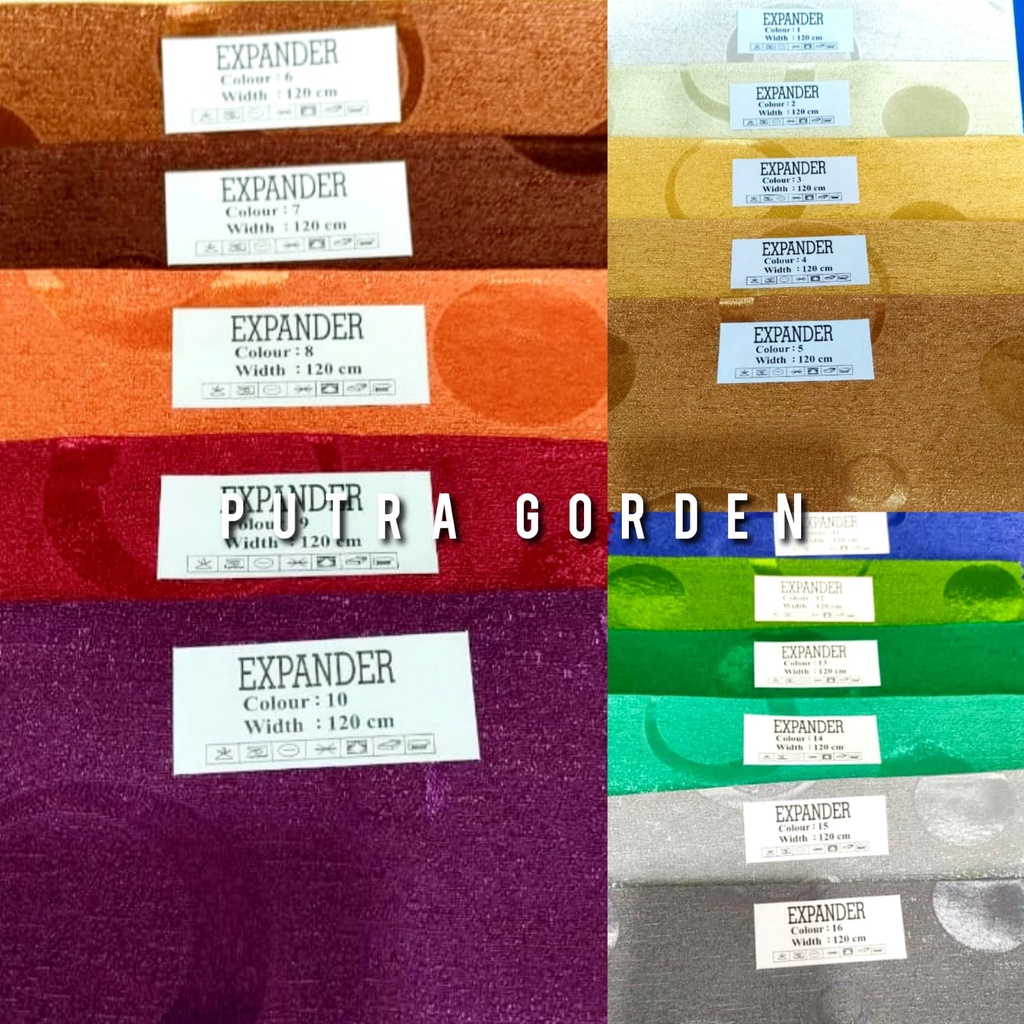 KAIN GORDEN METERAN BAHAN NIKITA / EXPANDER KAIN POLOS EMBOS BIDANG 1,20 METER (BAHAN KAIN SAJA)
