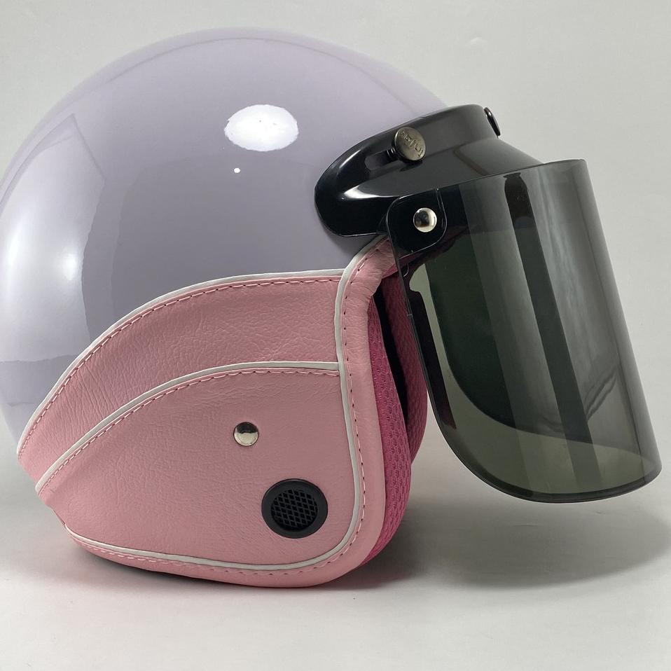 (HARGA BERSAHABAT) Helm Bogo Dewasa Retro Klasik Setengah Kulit Semi Wanita Cewek Sni Premium Warna 