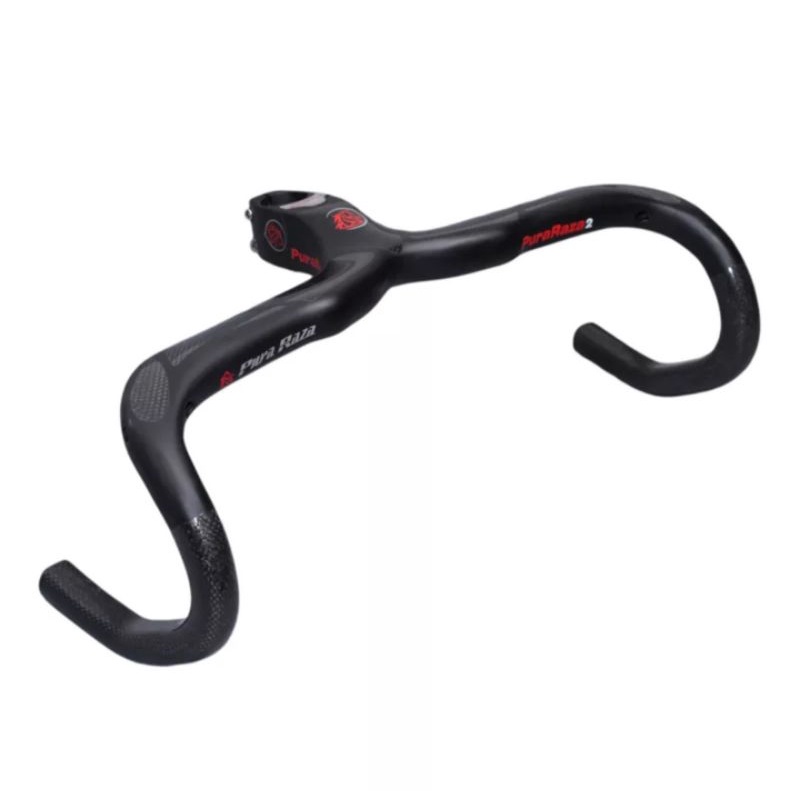 Puraraza Dropbar Carbon Integrated Stem Stang Handlebar Drop bar Sepeda Roadbike