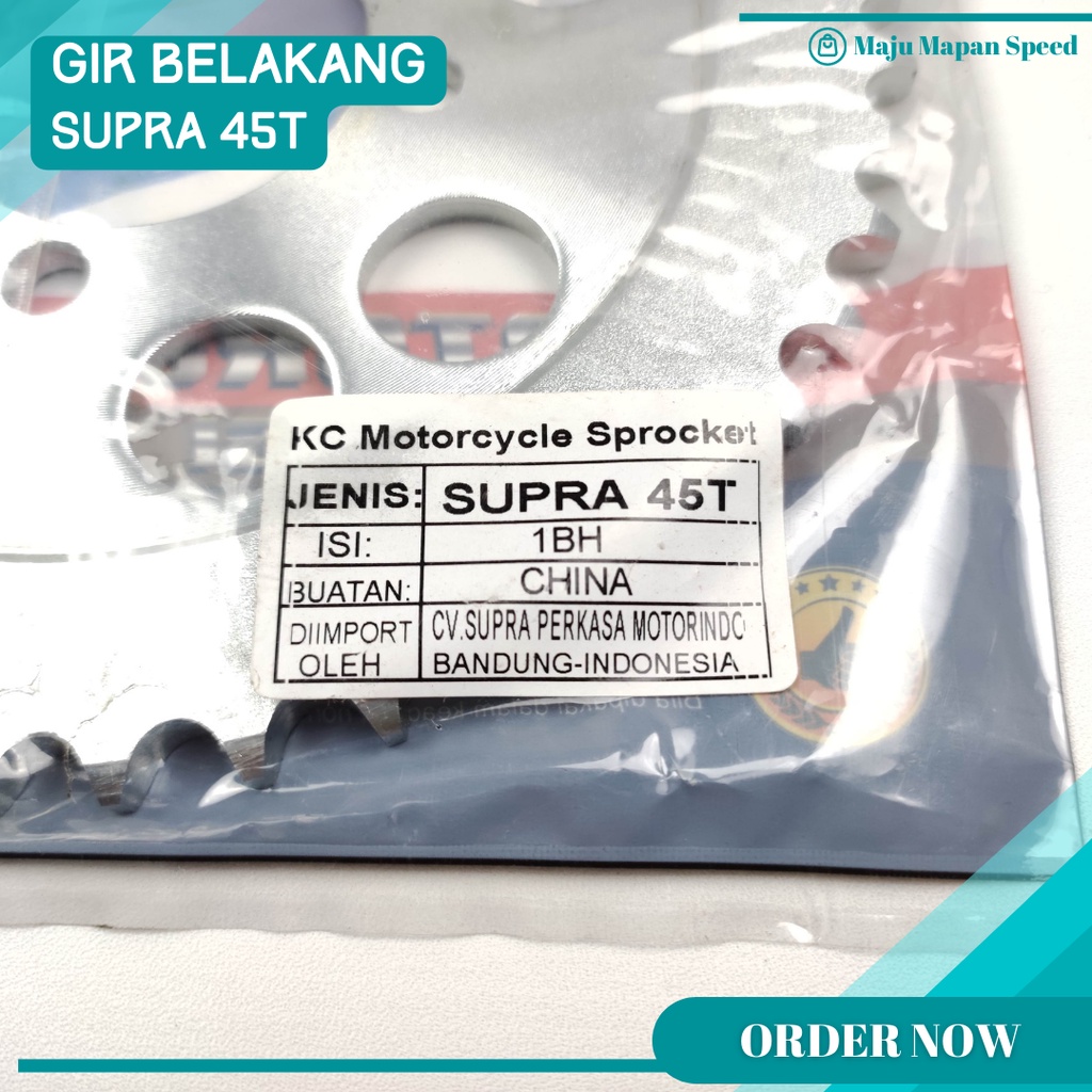 Gigi Tarik 45T HONDA Supra, Supra Fit Lama Gir Belakang - Rear Sprocket Gear SSS-2