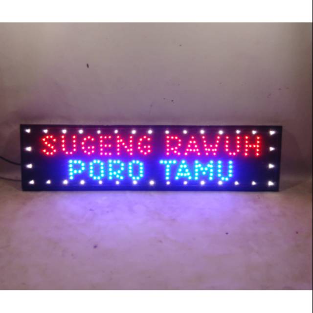 Tulisan lampu led sign SUGENG RAWUH PORO TAMU new