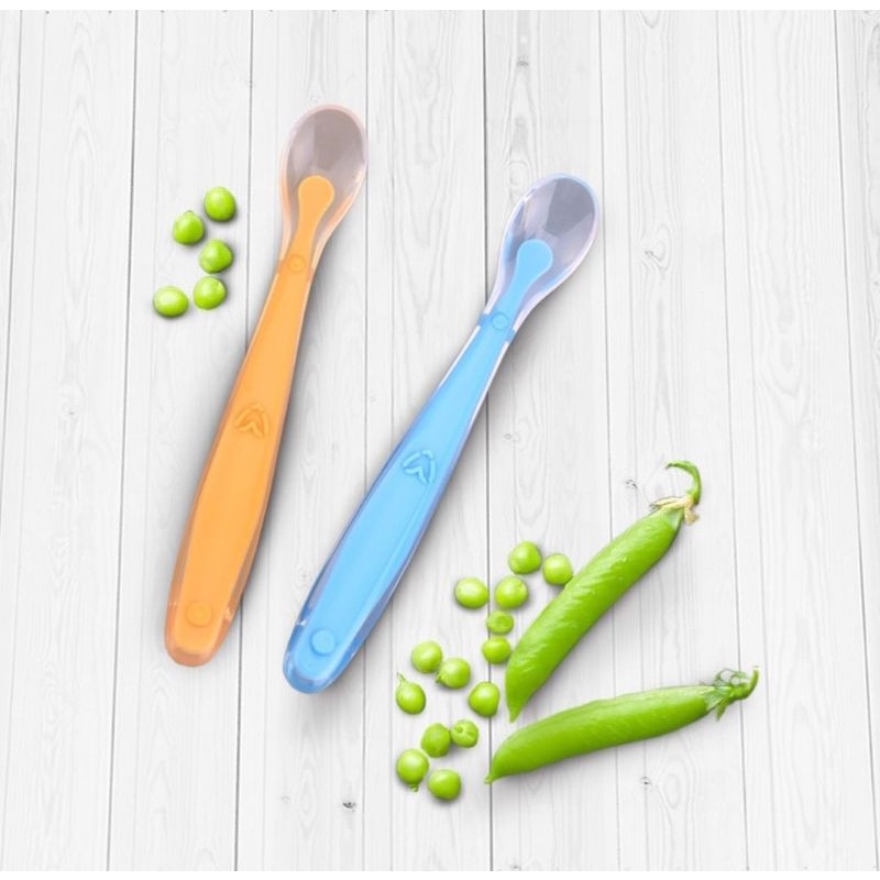 Baby Safe Silicone Soft Spoon Isi 2pcs (SC009)/Sendok Makan Bayi