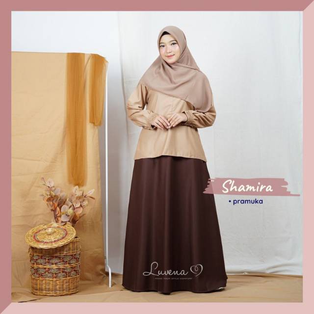 Seragam Dinas Pramuka Baju Pramuka Guru Wanita Baju Pramuka Smp Perempuan Bahan Katun Toyobo Adem/ S
