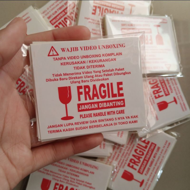 

STIKER FRAGILE PUTIH