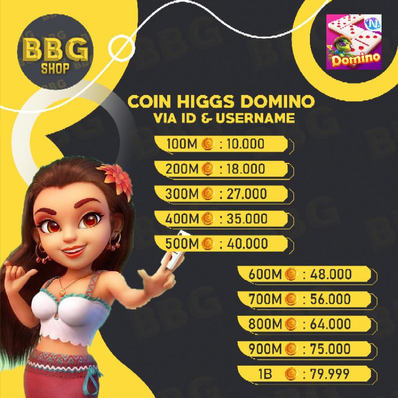 Top Up Koin Higgs Domino Island Shopee Indonesia