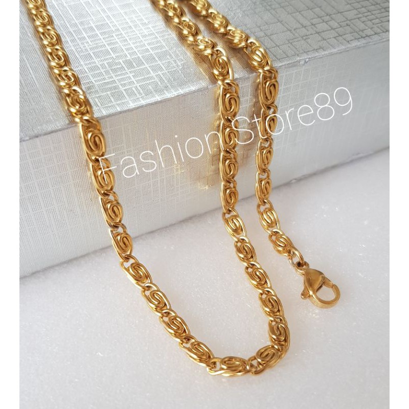 Kalung Clip Titanium gold dan Silver impor kualitas premium dijamin antikarat bestseller kalung clip