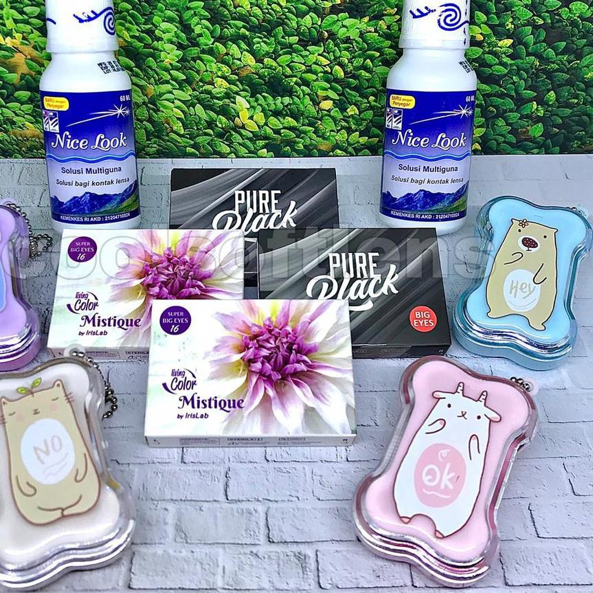 11.11 Fasion sale PAKET SOFTLENS BIG EYES SUPER LENGKAP  BIKIN MATA BELO DOLLY EYE  PURE BLACK