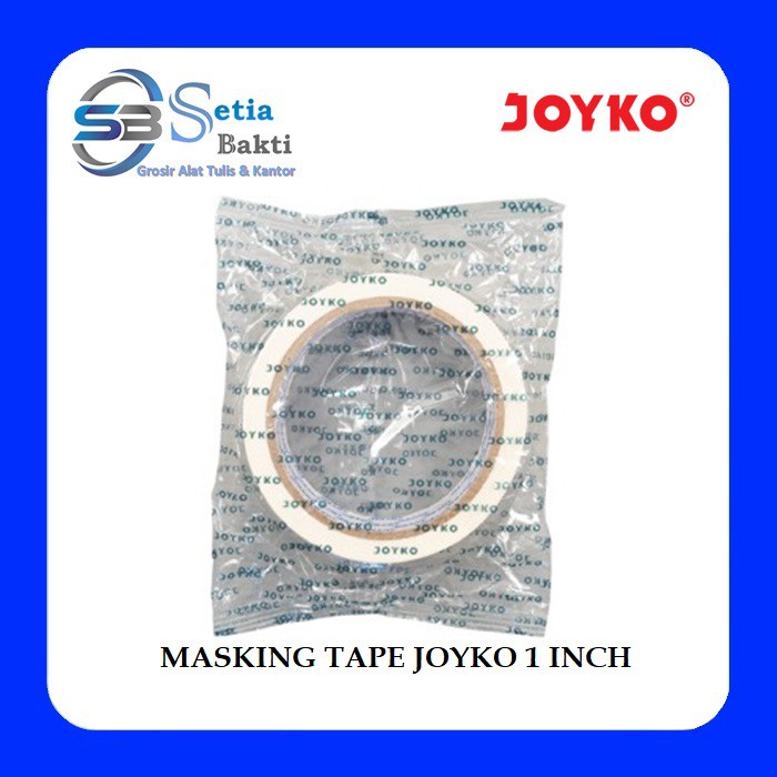 

JOYKO Masking Tape - Lakban Kertas 1 Inch - 24 mm x 20 meter