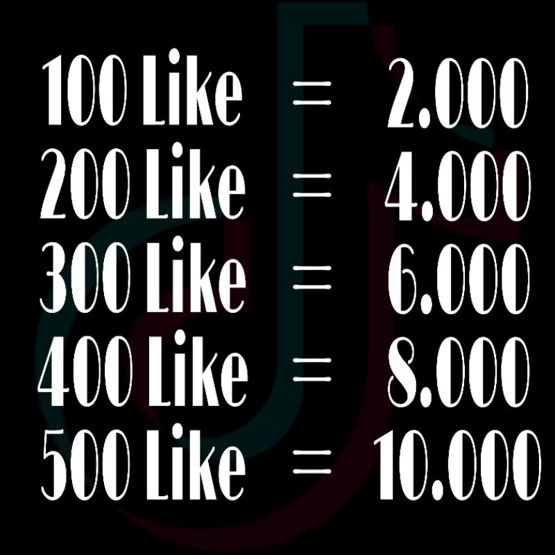 Like Tiktok  bergaransi termurah