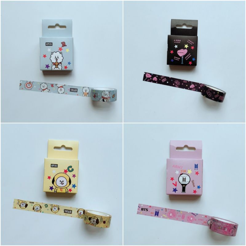 

WASHI TAPE BTS BT21 WASHI TAPE BT21 SELASIBAN BT21 SOLATIP BT21 BTS TATA BLACKPINK EXO NCT BTS COOKY