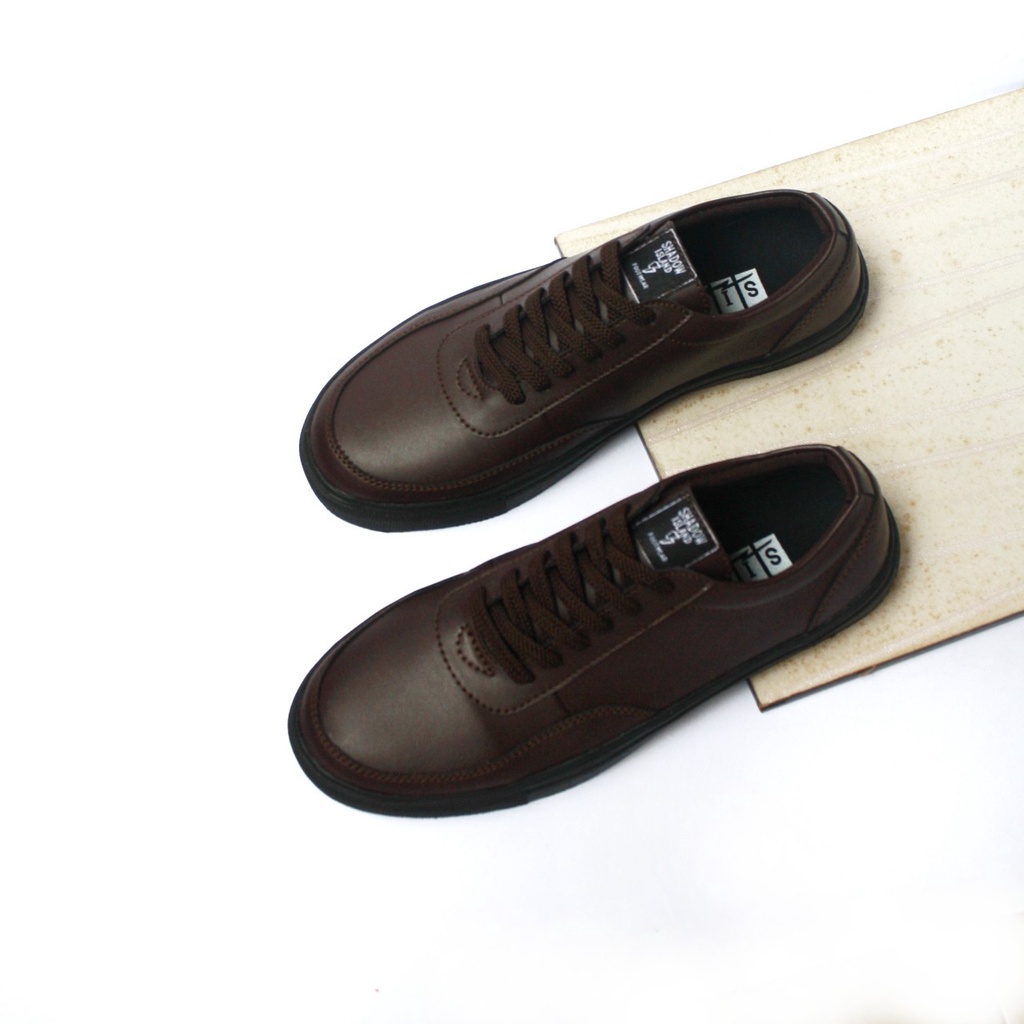 ROVER BROWN - Sneaker Kasual Pria Bahan Kulit Formal Santai - Bergaransi