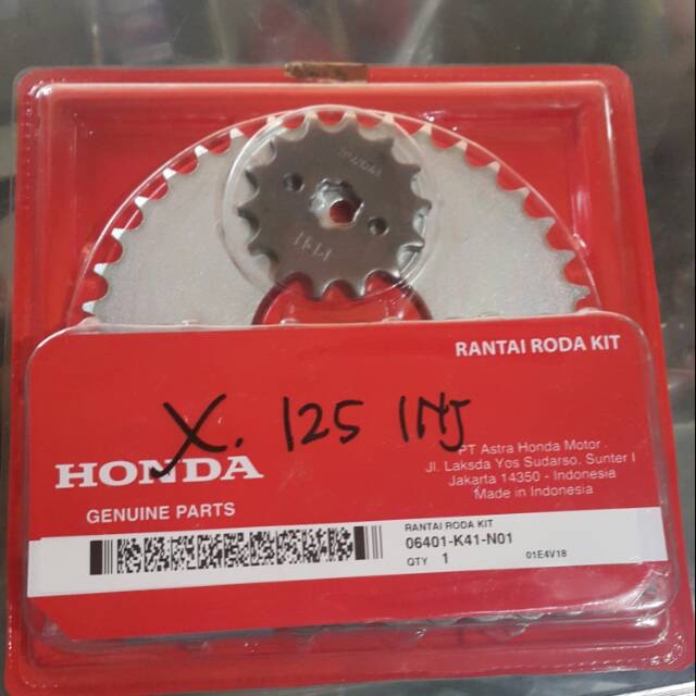 Gir Set Rantai Roda Kit Honda Supra X125 X 125 FI Inj 06401 K41 N01