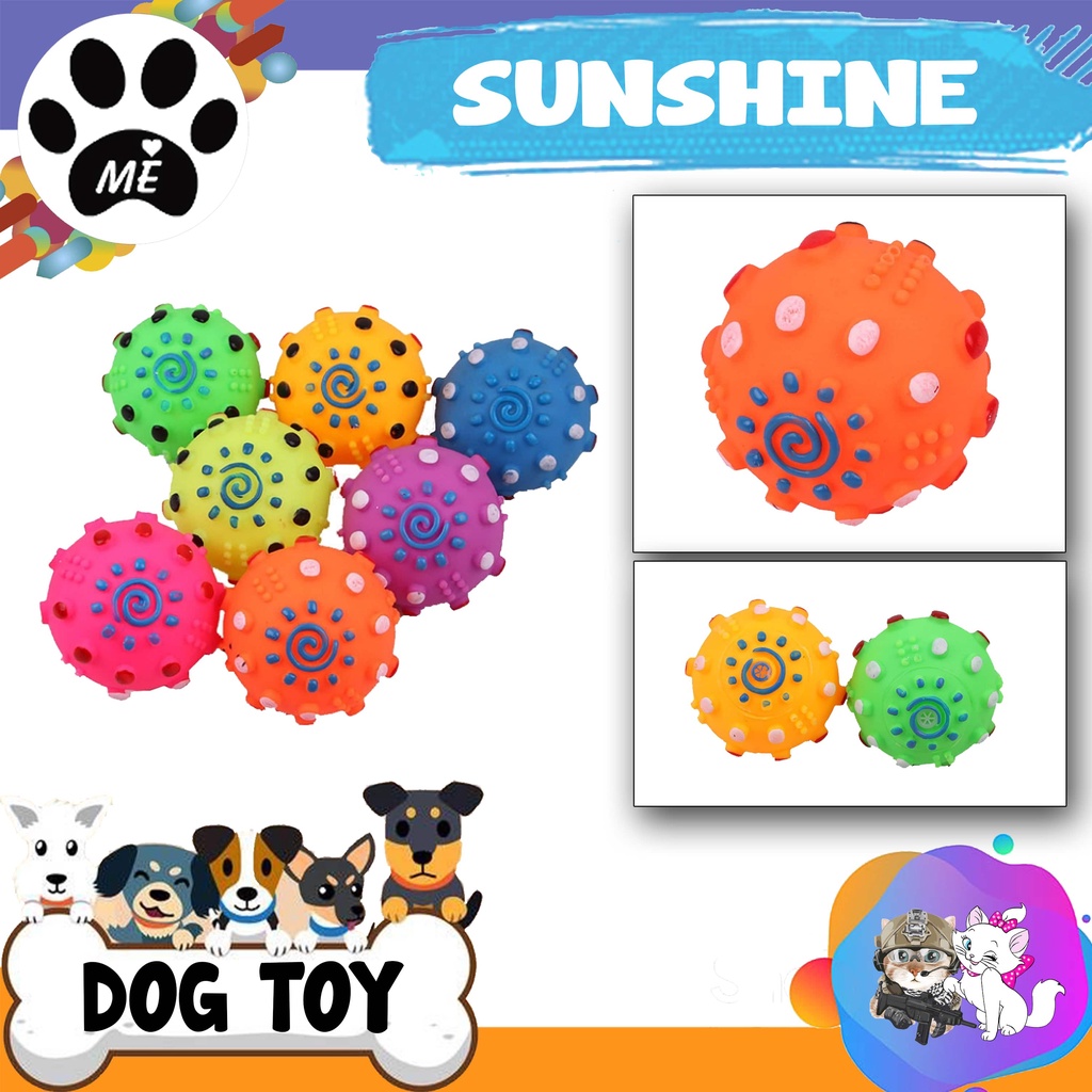 Mainan Gigit Bunyi &quot;BOLA SUNSHINE&quot; Dog Chew Squeaky Toys