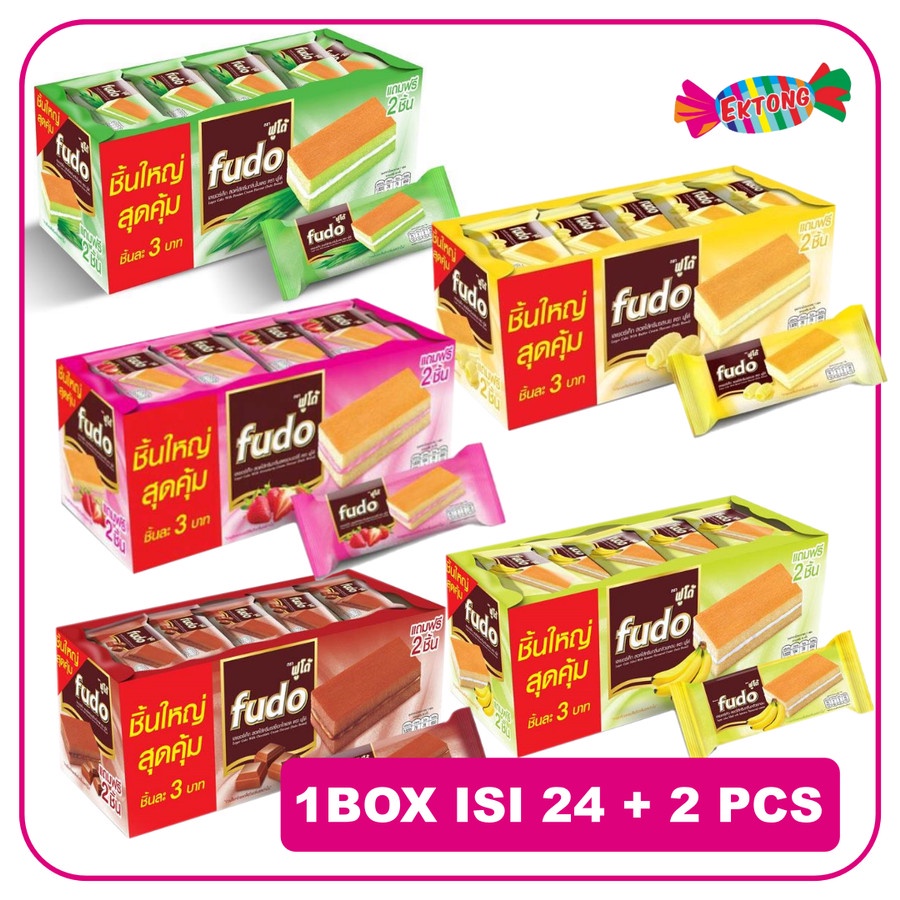 

FUDO LAYER CAKE ( BOLU IMPOR THAILAND ) 1 BOX ISI 24 + 2 PCS