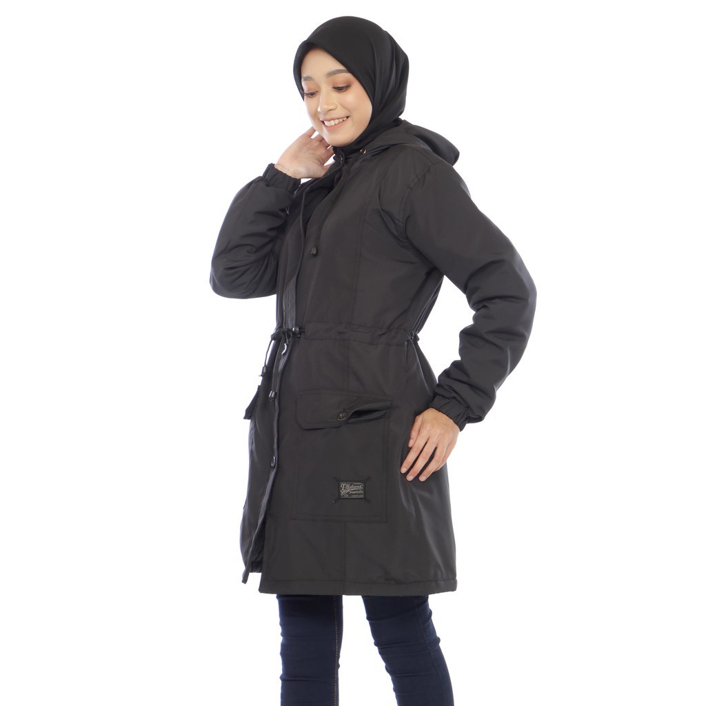 Jaket Parka Wanita Lengan Pajang Lovely Muslimah Hijabers Hoodie Syari A105