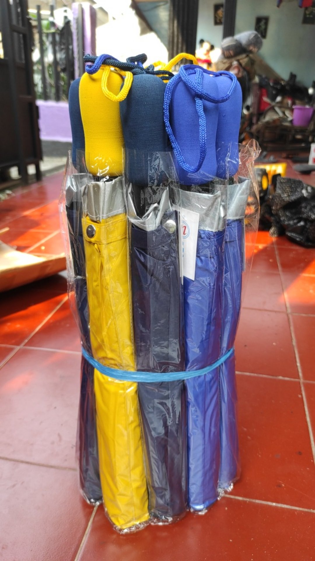 Tabasa Payung Golf Lipat Dua Polos Warna Warni Besar 2 Sablon