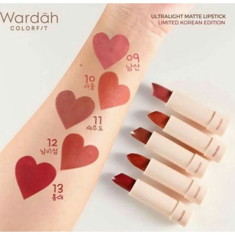 WARDAH COLORFIT ULTRALIGHT MATTE LIPSTICK KOREA EDITION/ lipstik korea/ lipmatte / lipcream/ lipstik