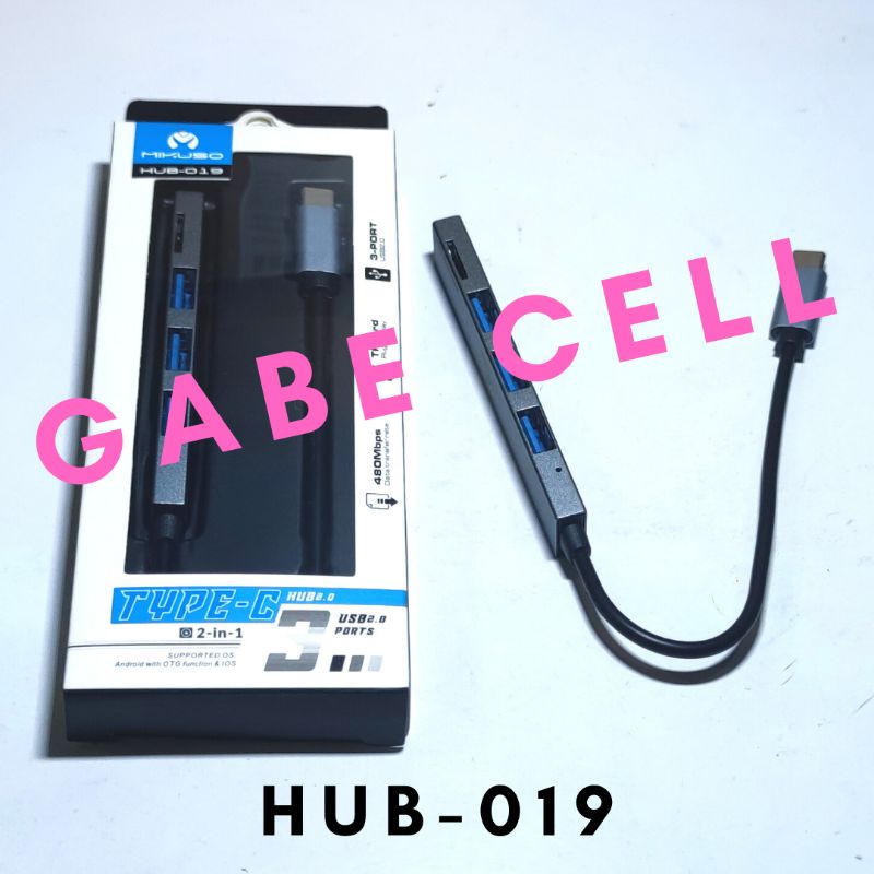 USB HUB MIKUSO HUB-018/HUB-019 3 PORT+TF CARD