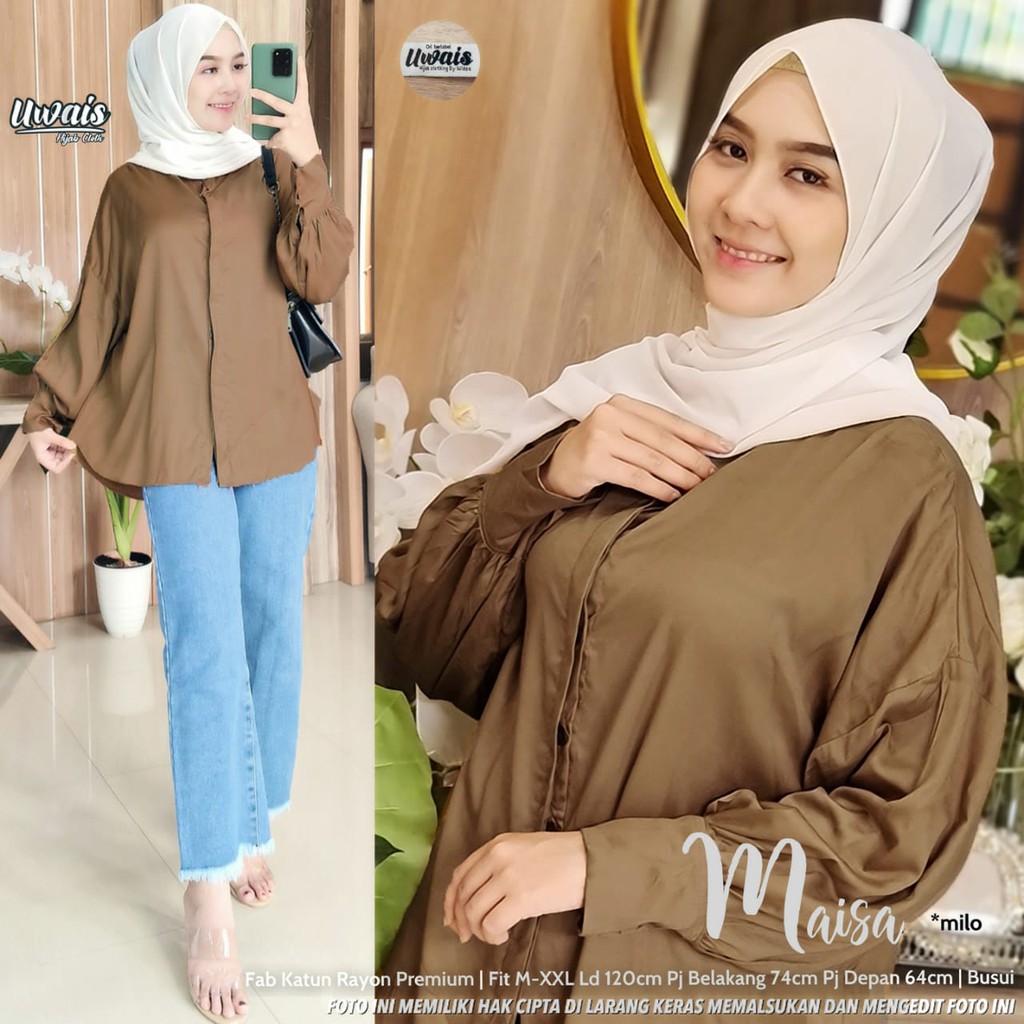 MAISA BLOUSE - blouse wanita / blouse kekinian / blouse cantik / simple blouse / blouse polos