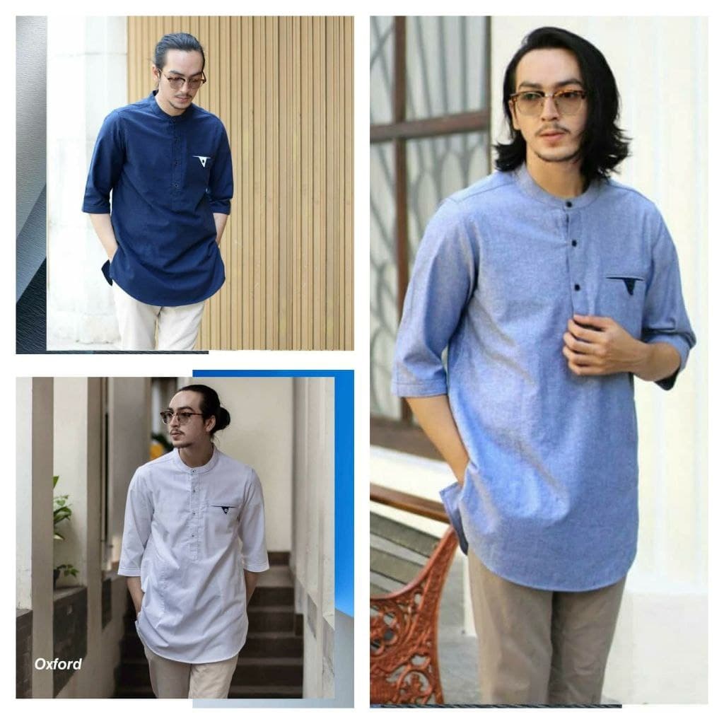 Baju Koko Kurta Lengan Pendek Baju Koko Fashion Muslim Pria Dewasa Terbaru Bahan Toyobo