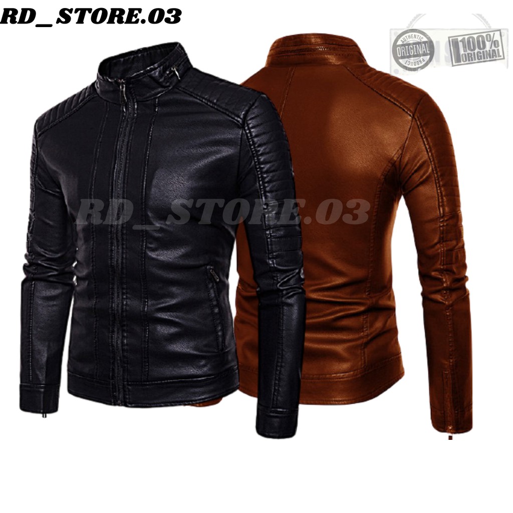 Jaket Semi Kulit Sintetis Pria/Jaket Pria/Jaket Motor