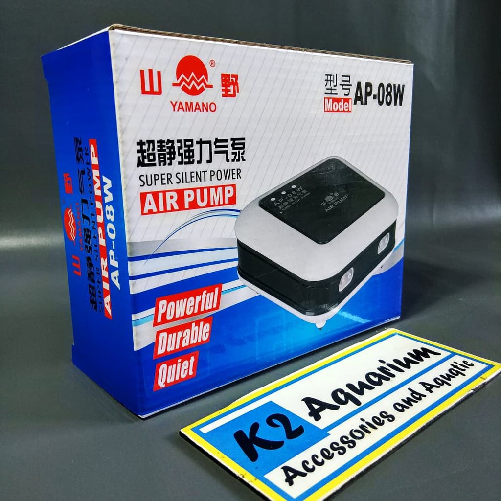 Yamano air pump ap-08w ap 08 oksigen 4 lubang titik aquarium kolam