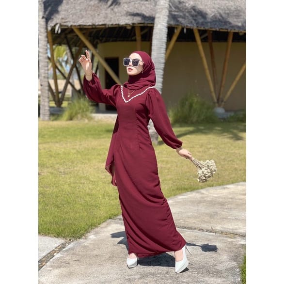 Dress Kondangan Remaja Muslim Maxi Dress Satin Silk Maxmara Gamis Bridesmaid Modern Innara Dress Pes