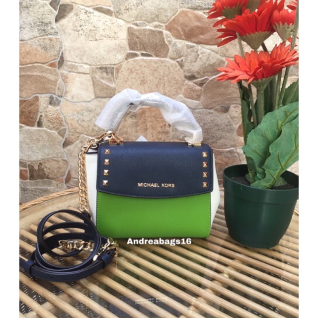 Tas michael kors mk karla crossbody navy multi original bag