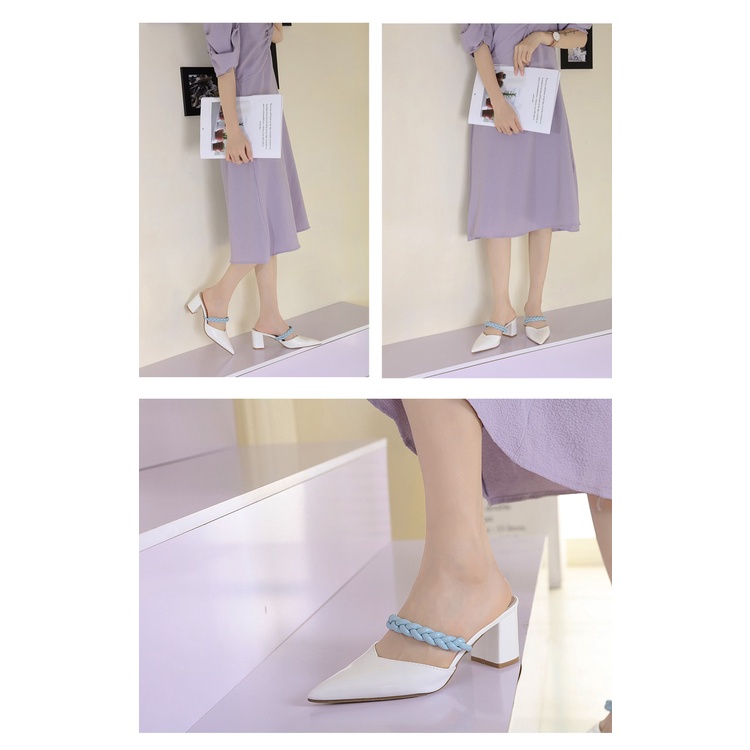 SEPATU WANITA HEELS PLATFORM MULES SHOES 233-A13 (BELI 1 GRATIS 1)