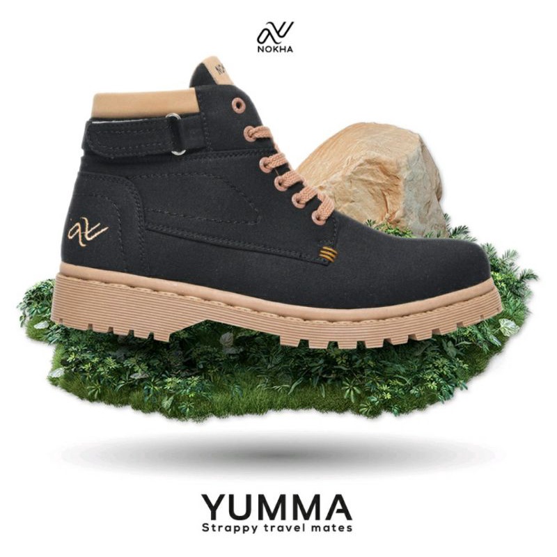 NEW Nokha No.37-Sepatu Yumma Black Boots Women