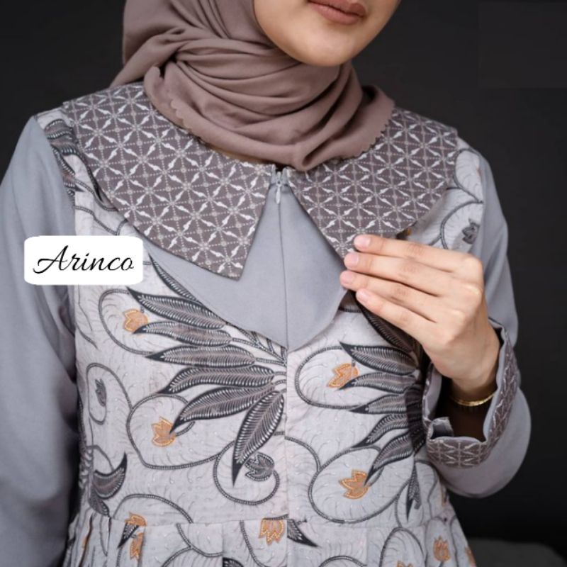 Maura Couple - Sania Ruffle Batik Couple Ori Ndoro Jowi Garansi Termurah Shopee - BATIK MODERN PEKALONGAN-1