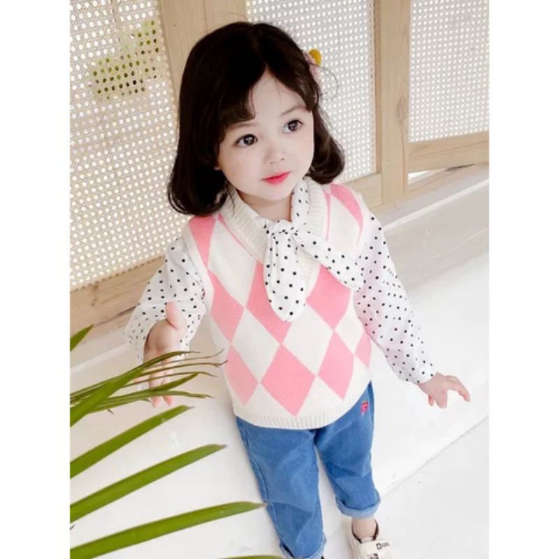 ROMPI RAJUT VEST RAJUT ANAK CEWEK IMPORT PREMIUM 0-5 TAHUN / VEST RAJUT ANAK PEREMPUAN IMPORT