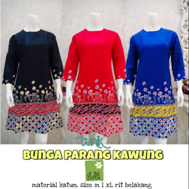 Tunik bunga parang kawung