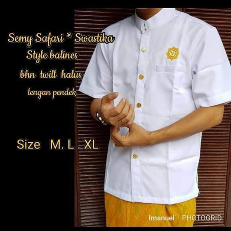 Baju semi safari khas Bali