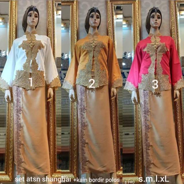Kebaya atasan Mewah bordir polos