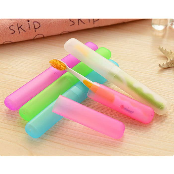 Tempat Penyimpanan Sikat Gigi Odol Traveling POLOS warna warni - Colorfull Travell Toothbrush