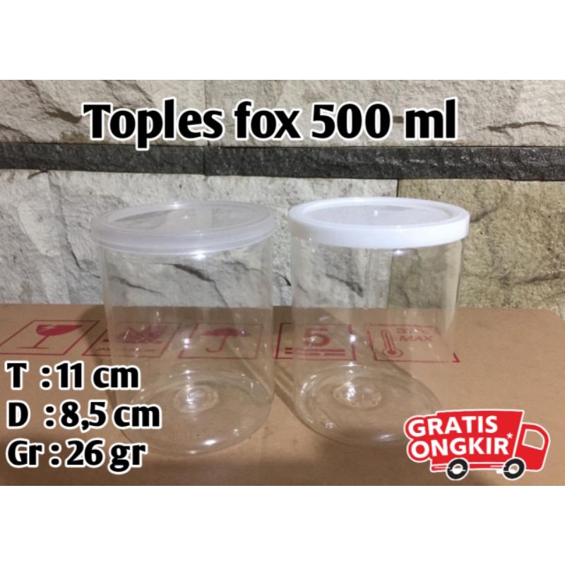 toples fox 500 ml // toples sosis // toples jar// toples kue kering