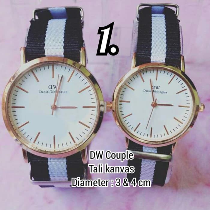 Jam Tangan DW Couple Tali kanvas/Canvas Buruan