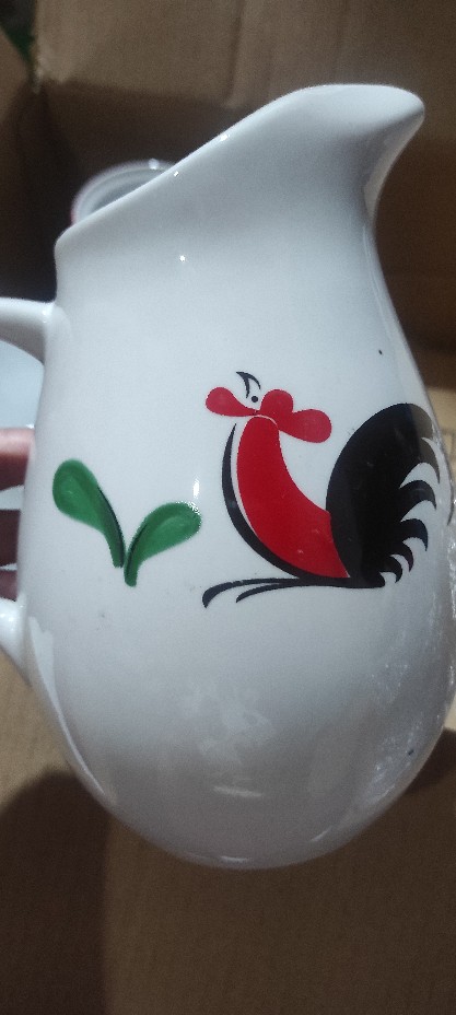Water Jug Ayam Jago Seri 2 / Milk Jug / Juice Jug / Keramik Kopin