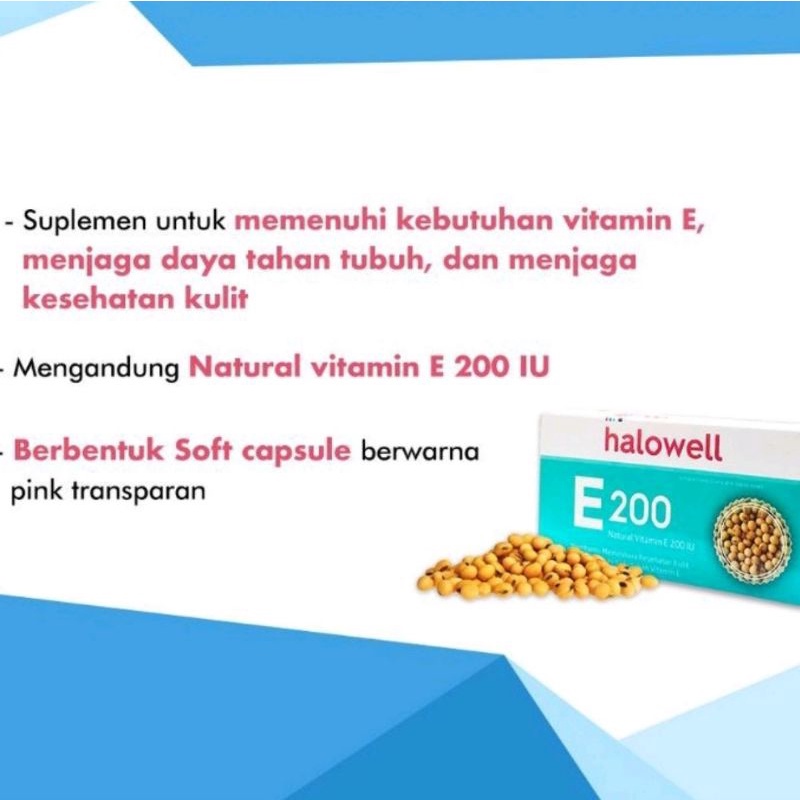 Halowell E Natural Vitamin E 200 IU